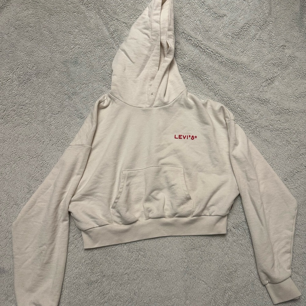 Levi's Off-White Hoodie with Red Tag